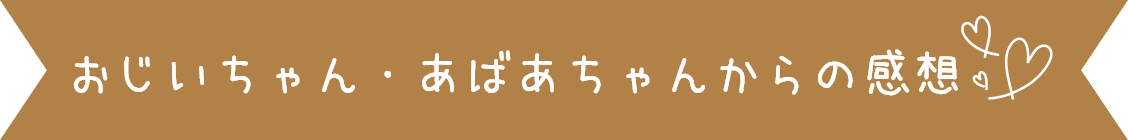 おじいちゃん・あばあちゃんからの感想